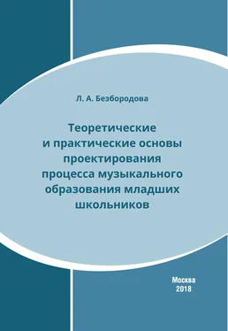 Людмила Безбородова Теоретические и практические основы проектирования процесса музыкального образования младших школьников обложка книги