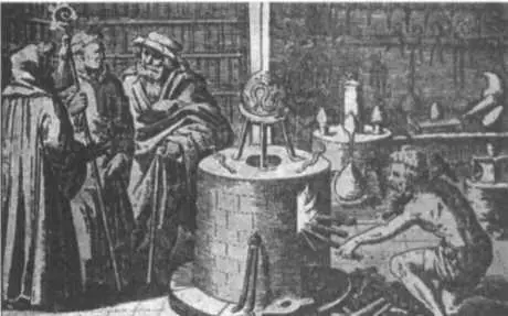 Алхимическая лаборатория из книги История алхимии и начал химии шотландского - фото 31