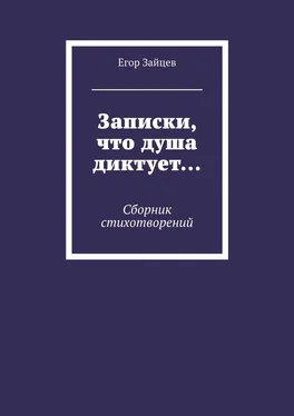 Егор Зайцев Записки, что душа диктует… Сборник стихотворений обложка книги