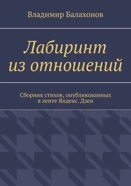 Владимир Балахонов Лабиринт из отношений. Сборник стихов, опубликованных в ленте Яндекс.Дзен обложка книги