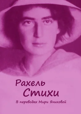 Рахель Стихи. в переводах Мири Яниковой обложка книги