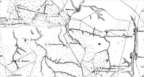 карта 1875года которые в последствии вошли в состав земель совхоза - фото 2