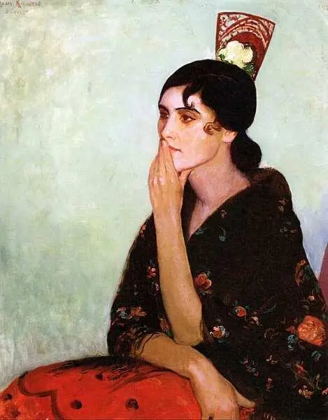 Луис Кронберг 18721965 Испанская цыганка Около 1920 Холст масло 80x63 - фото 38
