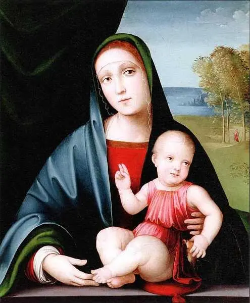 Франческо Франсиа 14501517 Дева Мария с Младенцем и щеглом Около 15101517 - фото 66