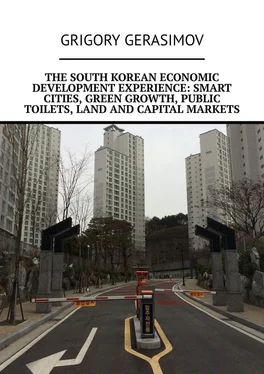 Grigory Gerasimov The South Korean economic development experience: smart cities, green growth, public toilets, land and capital markets обложка книги