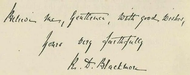 January 1873 PREFACE BY MISS KATHARINE HILLARD Author Of The Doones Of - фото 1