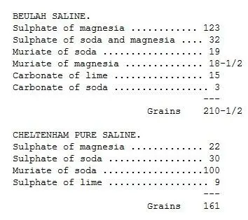 As a mean of comparison the saline contents of a quart of the Cheltenham pure - фото 1