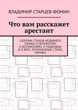 Владимир Старцев-Фомин Что вам расскажет арестант обложка книги