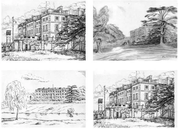 Above are a selection of sketches of Trent Park produced by the prisoner - фото 1