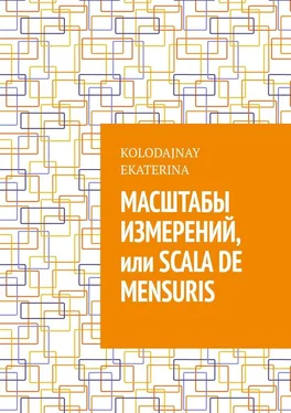 Ekaterina Kolodajnay Масштабы измерений, или Scala de mensuris обложка книги