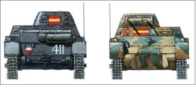 Легкий танк Pzkpjwg1 ausf В Вооруженные силы франкистов 4я рота Agrupacion - фото 18