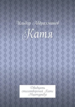 Ильдар Абдрахманов Катя. Двадцать стихотворений Кате Мцитуридзе обложка книги