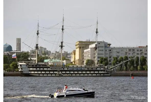 Right coast of Neva views from The Trinity Bridge Panorama of The Petrograd - фото 11