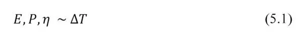 In basic formulas for thermoEMF E efficiency η and net power P the working - фото 55