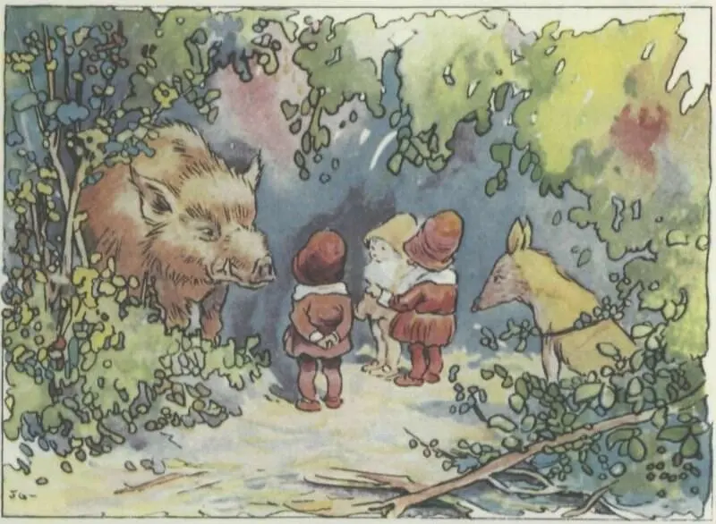 Then Fuzzy Fox ran with the three little gnomes through the forest and they met - фото 2
