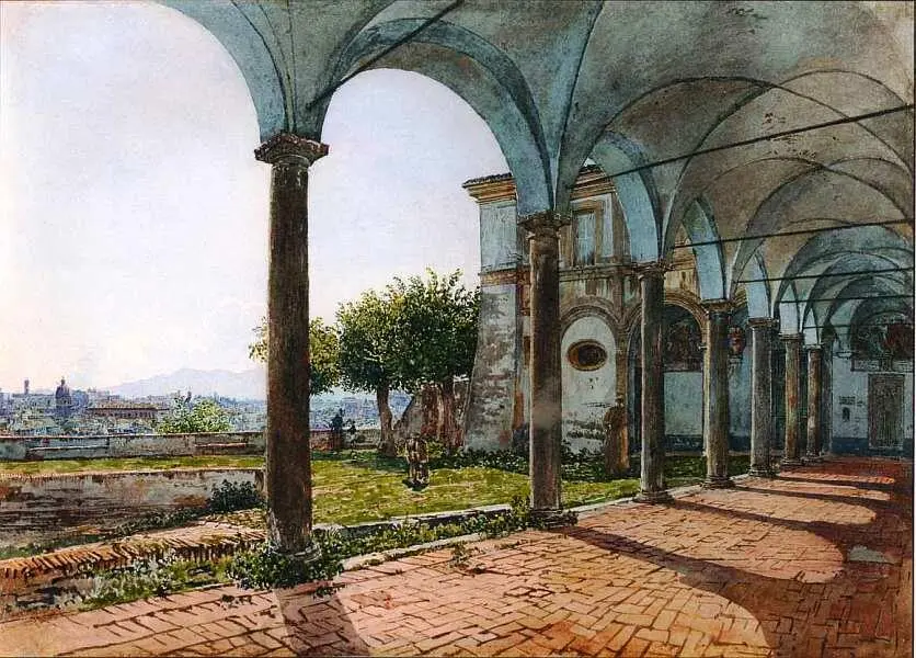 Рудольф Риттер фон Альт 18121905 Вид на Рим из СантОнофрио 1859 Бумага - фото 13