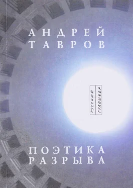 Андрей Тавров Поэтика разрыва обложка книги