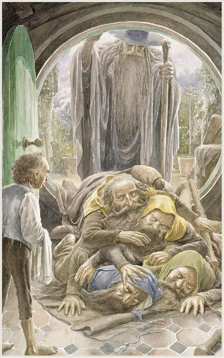 Vesalings litli hobbitinn vissi nú ekki sitt rjúkandi ráð svo að þegar hann - фото 3