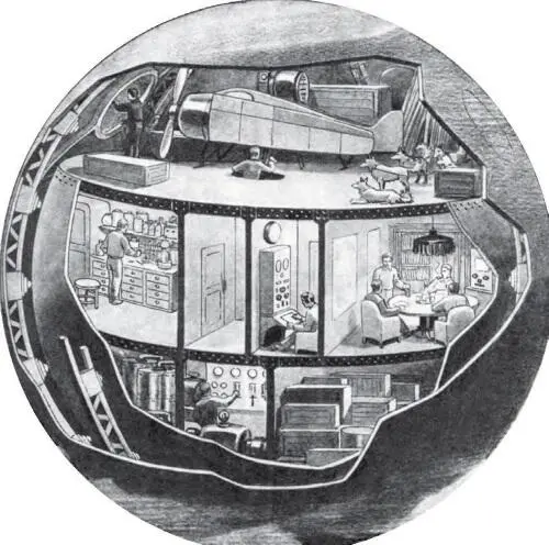 Полярный шар П Гроховского Рисунок С Лодыгина Техника молодёжи 1938 7 - фото 1