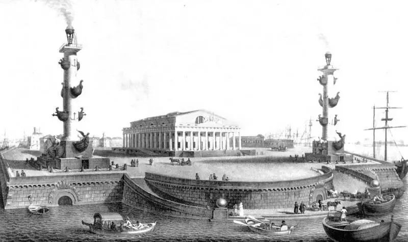 ИВ Чесский с рис МИ Шапошникова Биржа и порт со стороны Невы 1817 г - фото 14