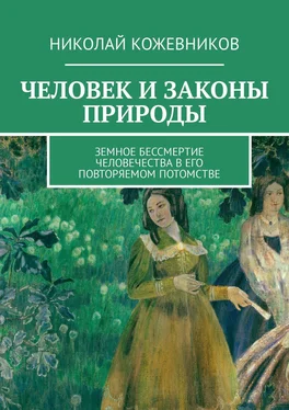 Николай Кожевников Человек и законы природы. Земное Бессмертие человечества в его повторяемом потомстве обложка книги