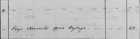 Запись в ревизской сказке за 1834 год по семье Трапездниковых Запись в - фото 8