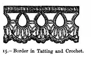 This lace is rendered stronger by the crochet rows of scallops and treble - фото 4