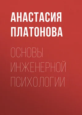 Анастасия Платонова Основы инженерной психологии обложка книги