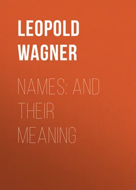 Leopold Wagner Names: and Their Meaning обложка книги