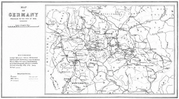 MAP OF GERMANY PREVIOUS TO THE WAR OF 1866 PREFACE The greater part of the - фото 1