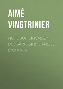 Aimé Vingtrinier Note sur l'invasion des Sarrasins dans le Lyonnais обложка книги