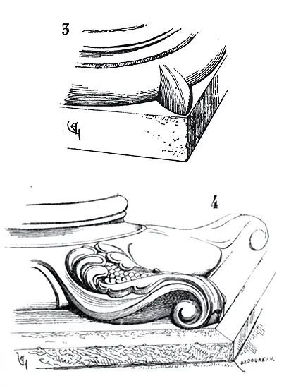 Voici 4 une de ces griffes provenant des bases des gros piliers du choeur de - фото 32
