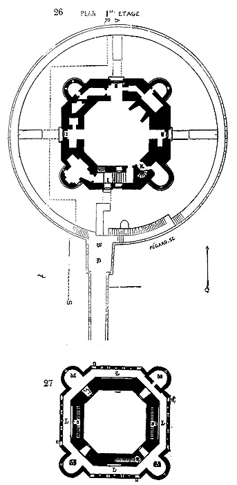 La fig 26 donne le plan du premier étage de ce donjon cest seulement au - фото 54