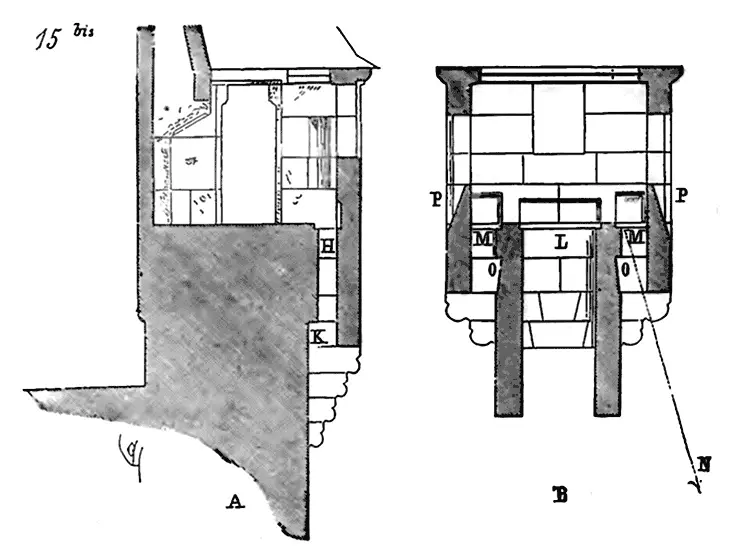 La fig 15 bis présente en A la coupe de léchauguette sur la ligne EG et - фото 100