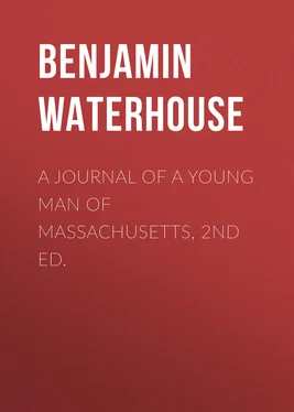 Benjamin Waterhouse A Journal of a Young Man of Massachusetts, 2nd ed. обложка книги