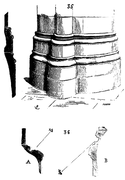 Telles sont les bases des piles de la nef de la cathédrale de Séez 35 les - фото 145