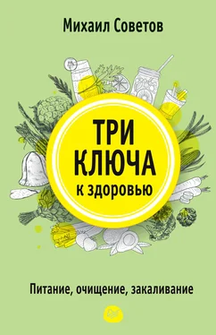 Михаил Советов Три ключа к здоровью. Питание, очищение, закаливание обложка книги