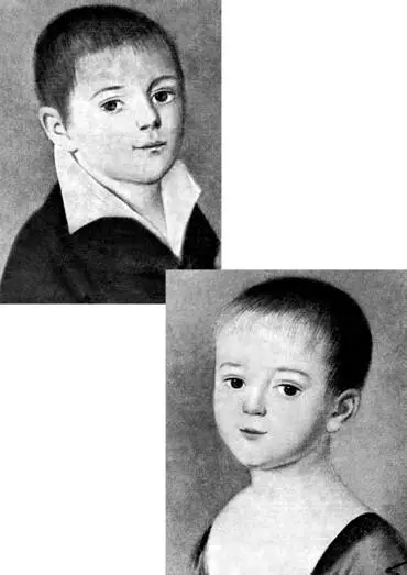 Братья Тютчевы Николай вверху и Федор Парные портреты работы неизвестного - фото 4