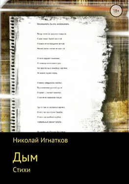 Николай Игнатков Дым. Книга стихотворений обложка книги