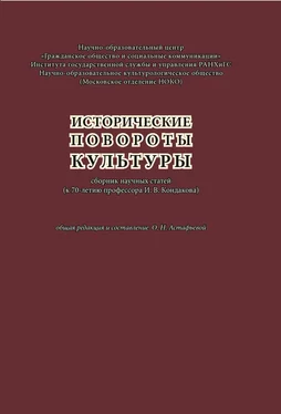 Array Коллектив авторов Исторические повороты культуры: сборник научных статей (к 70-летию профессора И. В. Кондакова) обложка книги