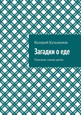 Валерий Кузьминов Загадки о еде. Полезное чтение детям обложка книги