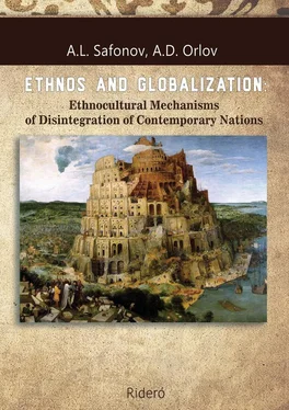A. Orlov ETHNOS AND GLOBALIZATION: Ethnocultural Mechanisms of Disintegration of Contemporary Nations. Monograph обложка книги