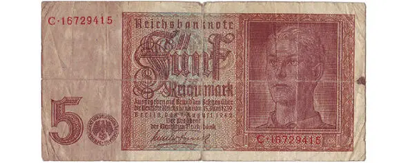 4 Reichsmark of 1942 issue 5 The emblem of the Italian primordial fascism - фото 4