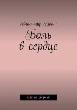 Владимир Кучин Боль в сердце. Стихи, сборник обложка книги