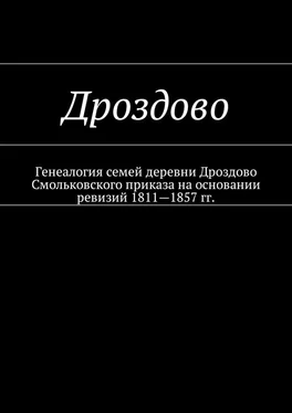 Наталья Козлова Дроздово. Генеалогия семей деревни Дроздово Смольковского приказа на основании ревизий 1811—1857 гг. обложка книги