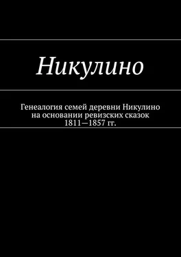 Наталья Козлова Никулино. Генеалогия семей деревни Никулино на основании ревизских сказок 1811—1857 гг. обложка книги