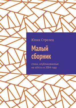 Юлия Стрелец Малый сборник. Стихи, опубликованные на stihi.ru в 2004 году обложка книги