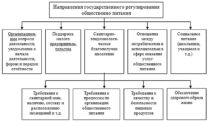 Рисунок 1 Направления государственного регулирования общественного питания в - фото 1