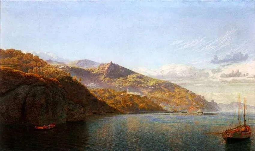 Джон Бретт 18301902 Масса Неаполитанский залив 1864 Холст масло - фото 29