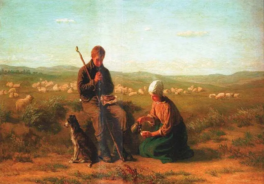 Йозеф Израэлс 18241911 Пастушья молитва 1864 Холст масло 903x1255 - фото 67